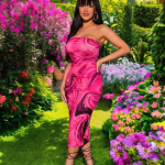 Vestido mármol rosa